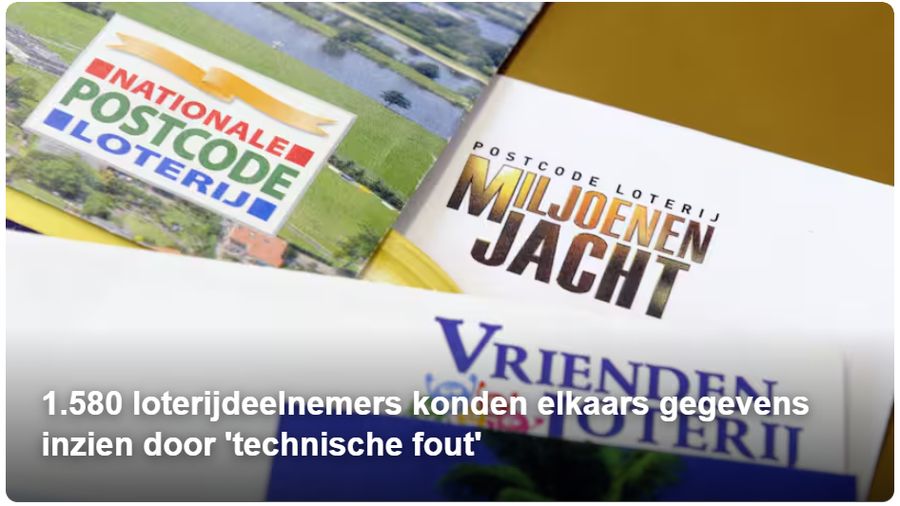Nieuwsbericht: Postcode Loterij datalek